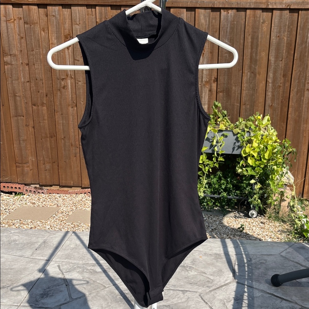 H&M Black Sleeveless Bodysuit NWT